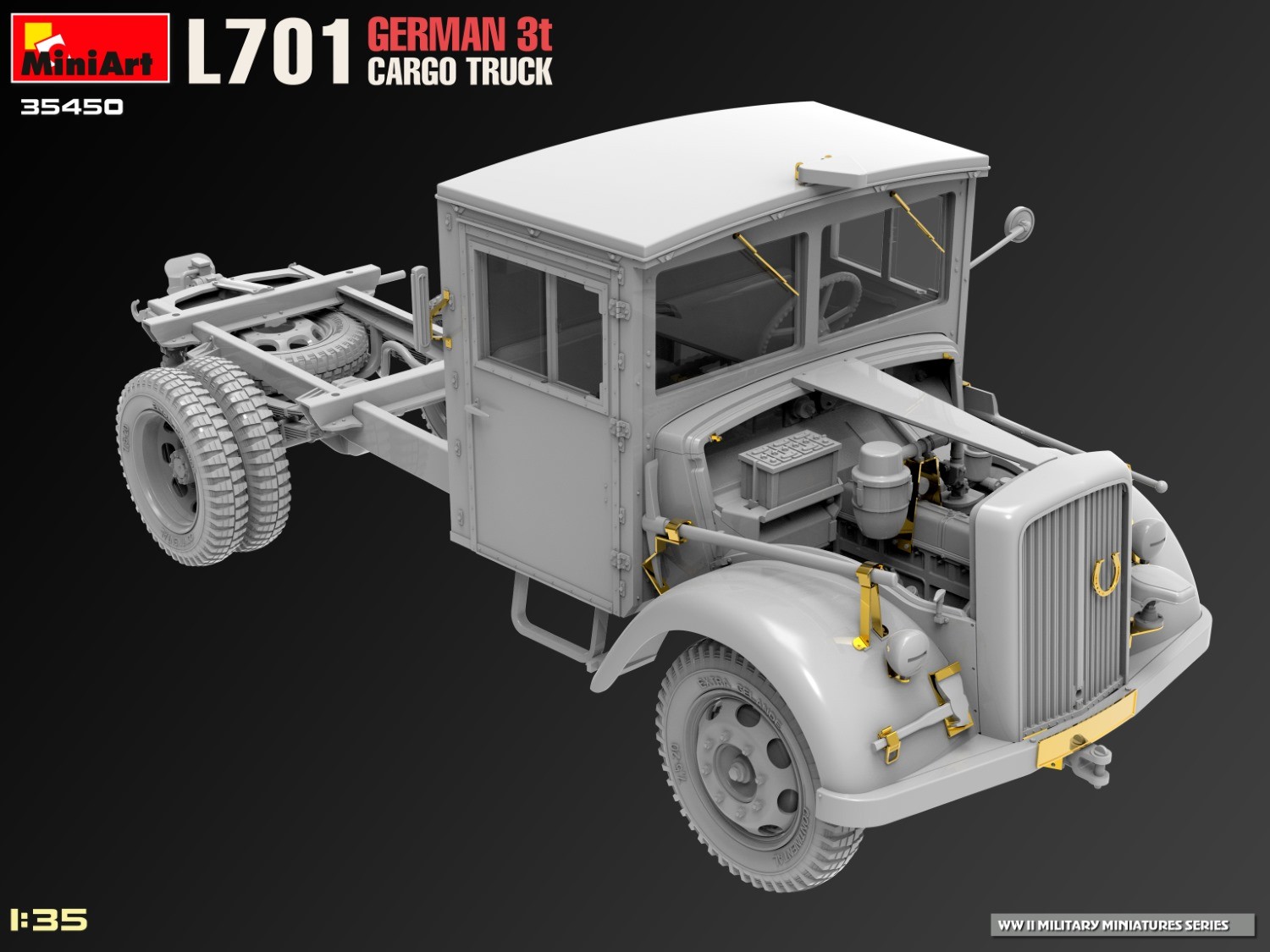 MiniArt 35450 1:35 L701 Alman 3t. Kasalı Kamyon