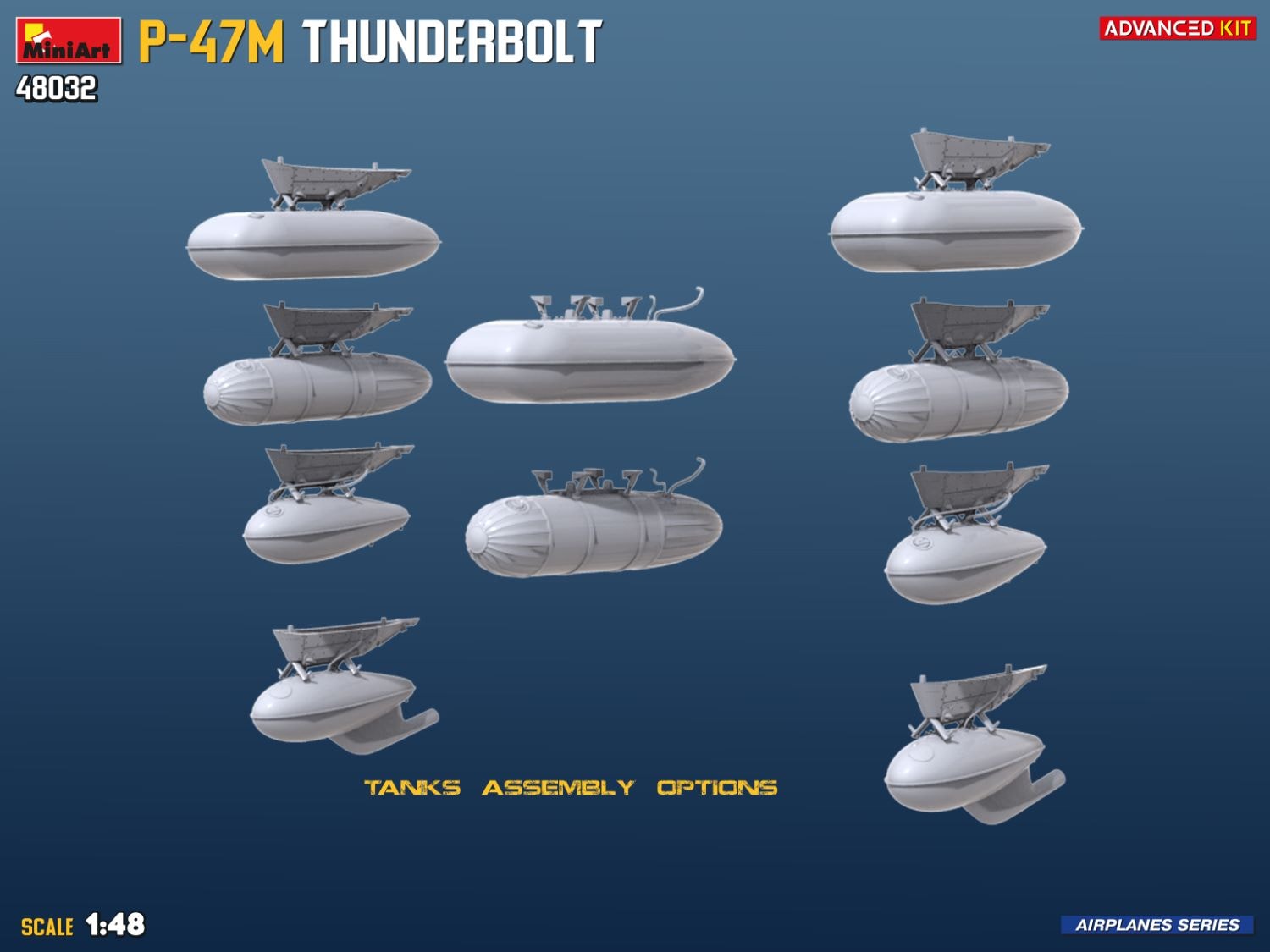 MiniArt 48032 1:48 P-47M Thunderbolt. İleri Düzey Uçak Maket Kit