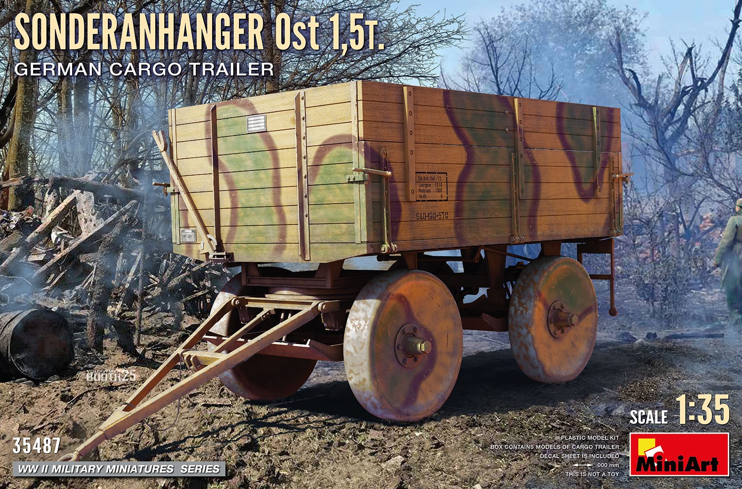 MiniArt 35487 1:35 Sonderanhanger Doğu 1,5t. Alman Yük Römork Maketi