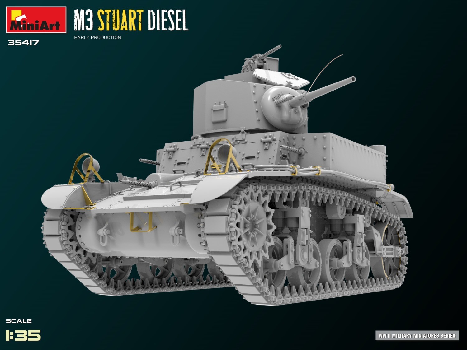 MiniArt 35417 1:35 M3 Stuart Diesel Erken Üretim