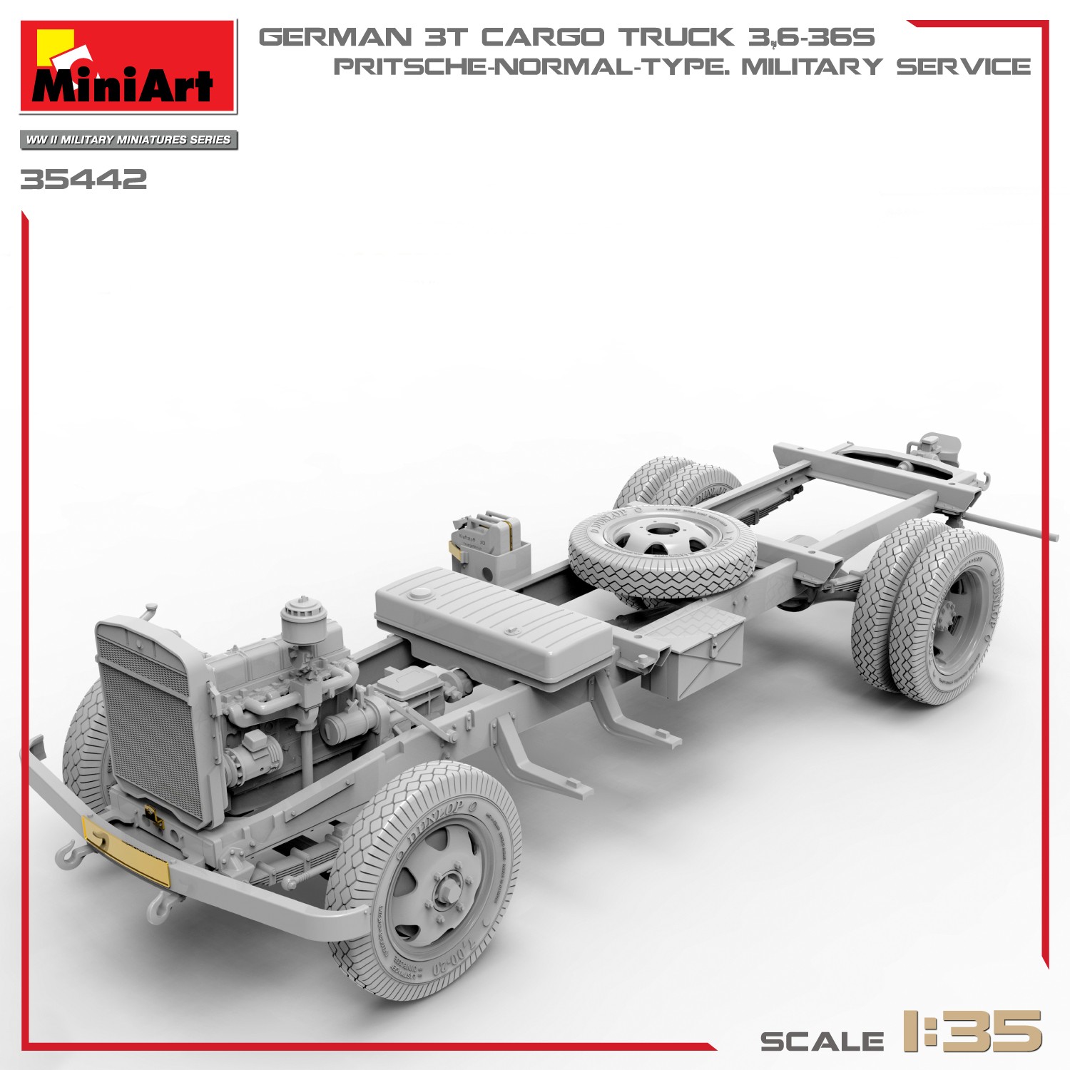 MiniArt 35442 1:35 Alman 3t. Kasalı Kamyon 3,6-36S Prits