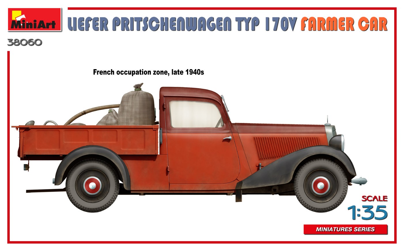 MiniArt 38060 1:35 Liefer Pritschenwagen Typ 170V Çiftçi Aracı