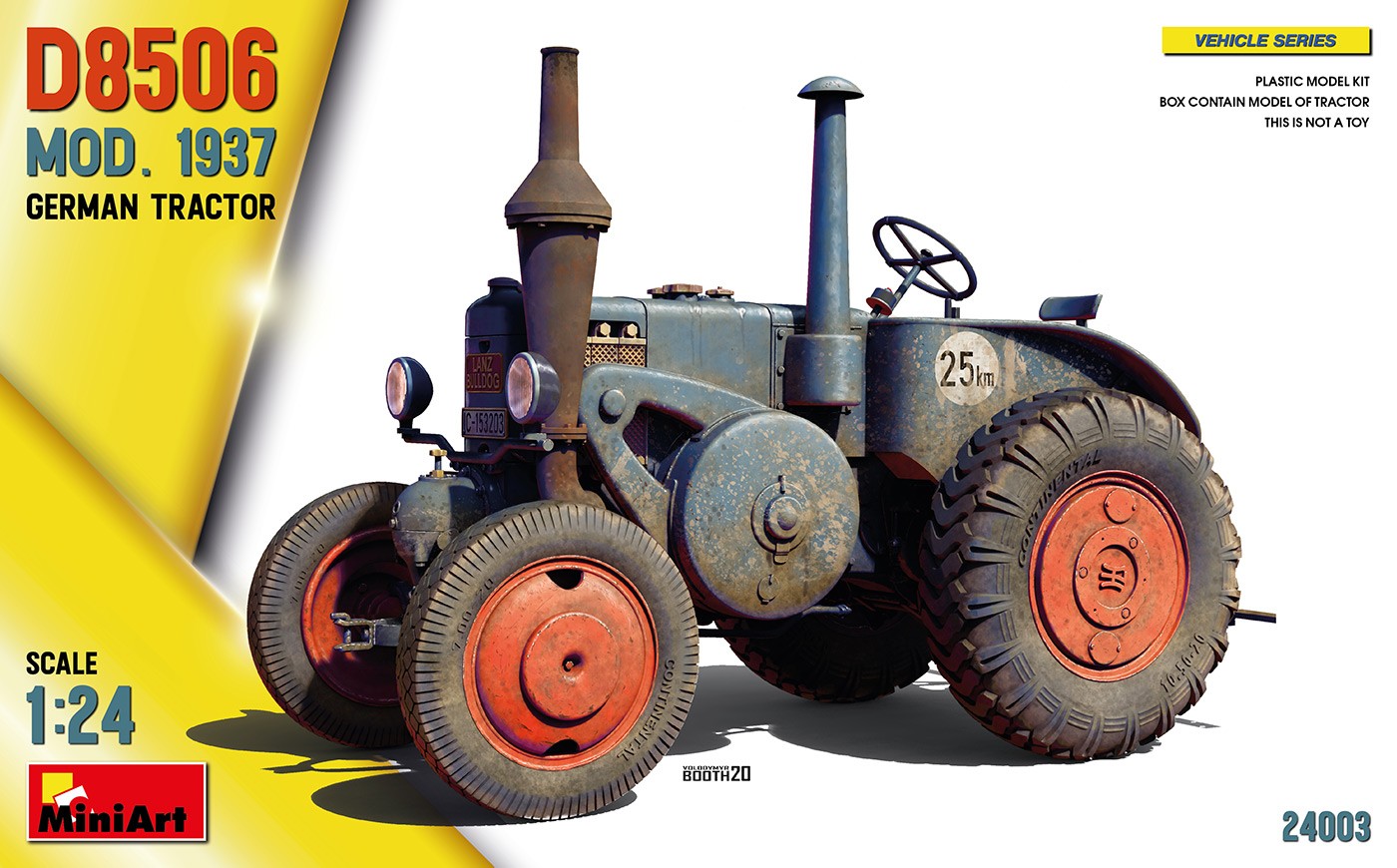 MiniArt 24003 1:24 Alman Traktör D8506 Mod.1937 1:24