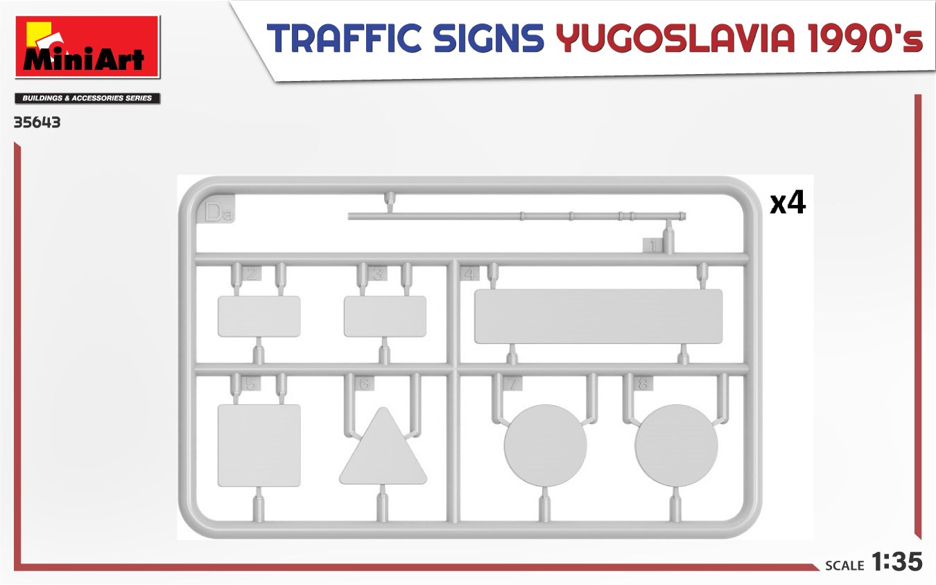MiniArt 35643 1:35 Yugoslavya Trafik İşaretleri (1990'lar)