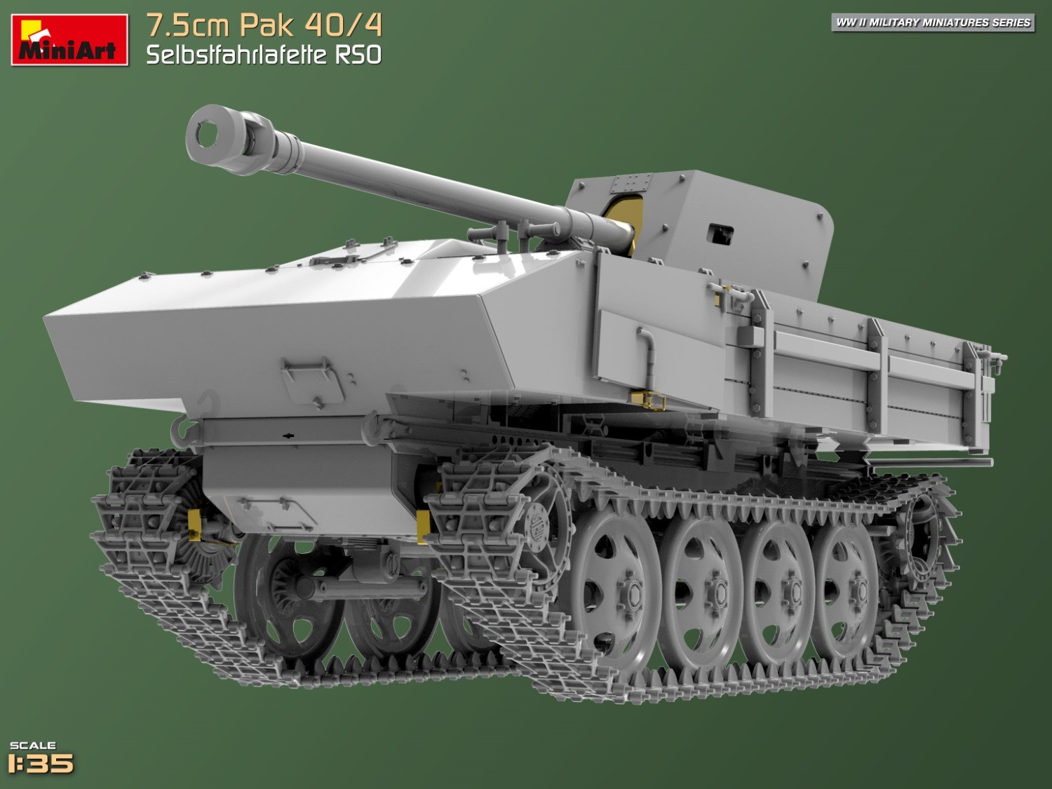 MiniArt 35483 1:35 Pak 40/4. Selbstfahrlafette RSO Maketi