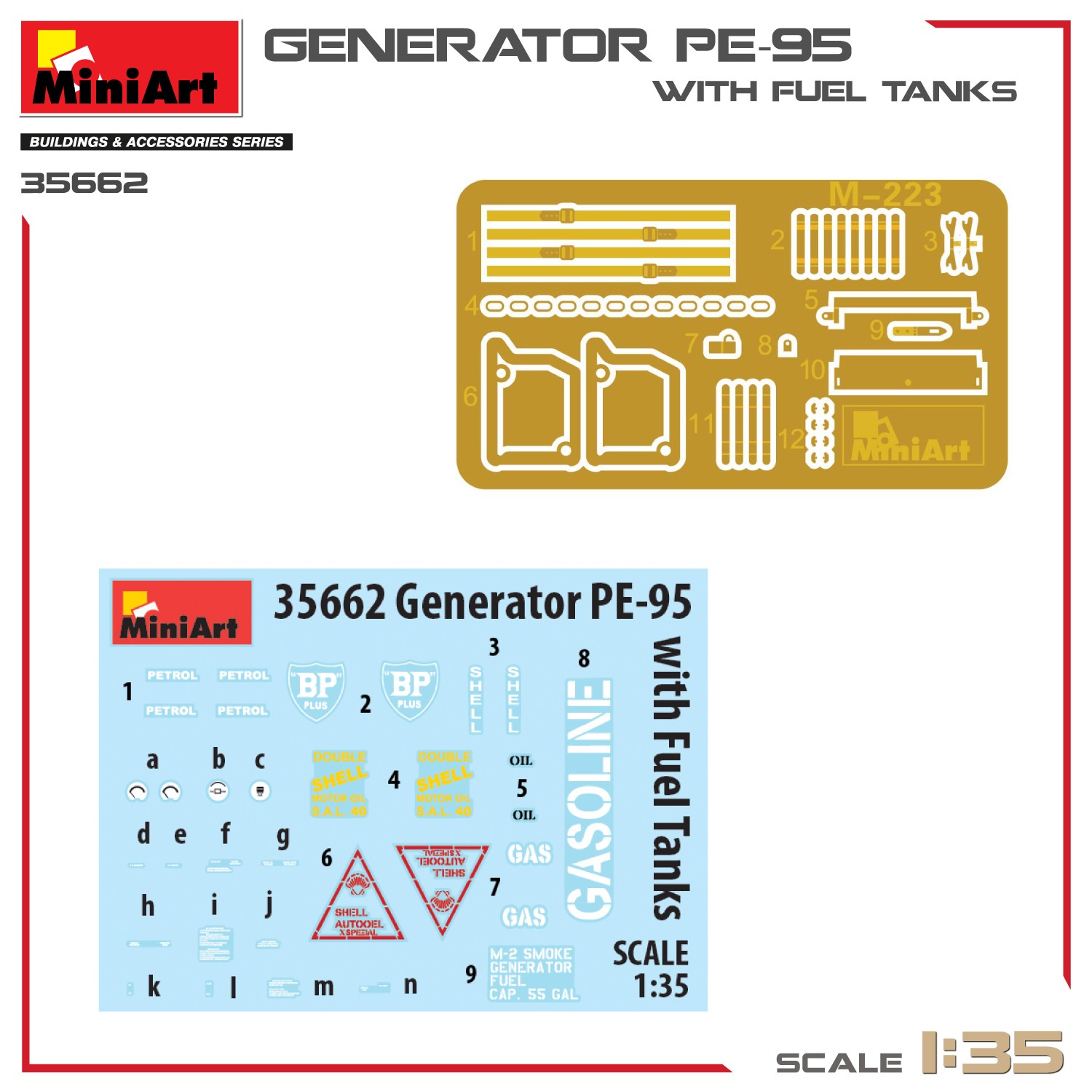 MiniArt 35662 1:35 Yakıt Tankları ile PE-95 Jeneratör Maketi