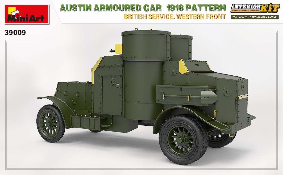 MiniArt 39009 1:35 Austin Zırhlı Araç 1918 Model. İngiliz servisi-Batı-Interior Kit