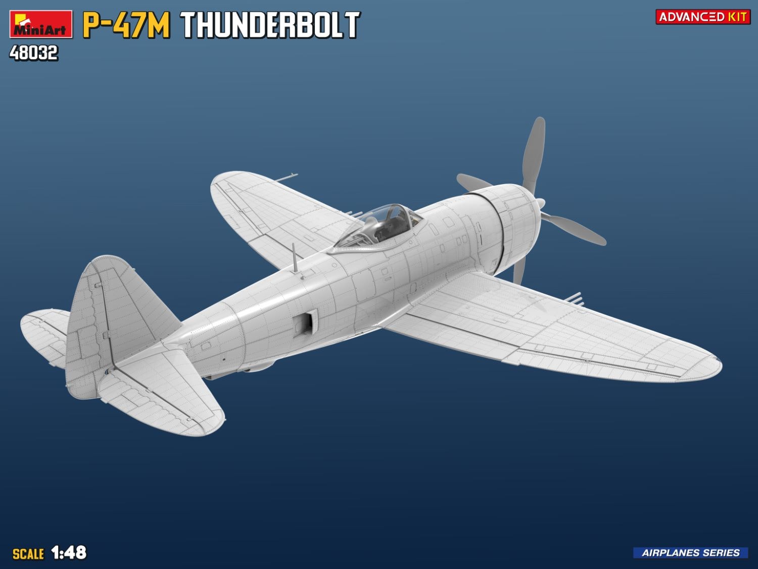 MiniArt 48032 1:48 P-47M Thunderbolt. İleri Düzey Uçak Maket Kit