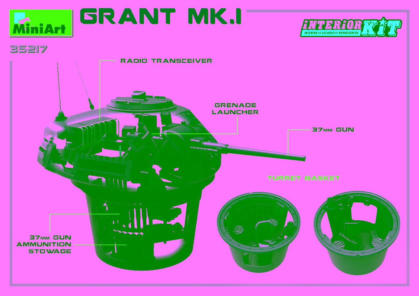 MiniArt 35217 1:35 Grant Mk.I Interior Kit