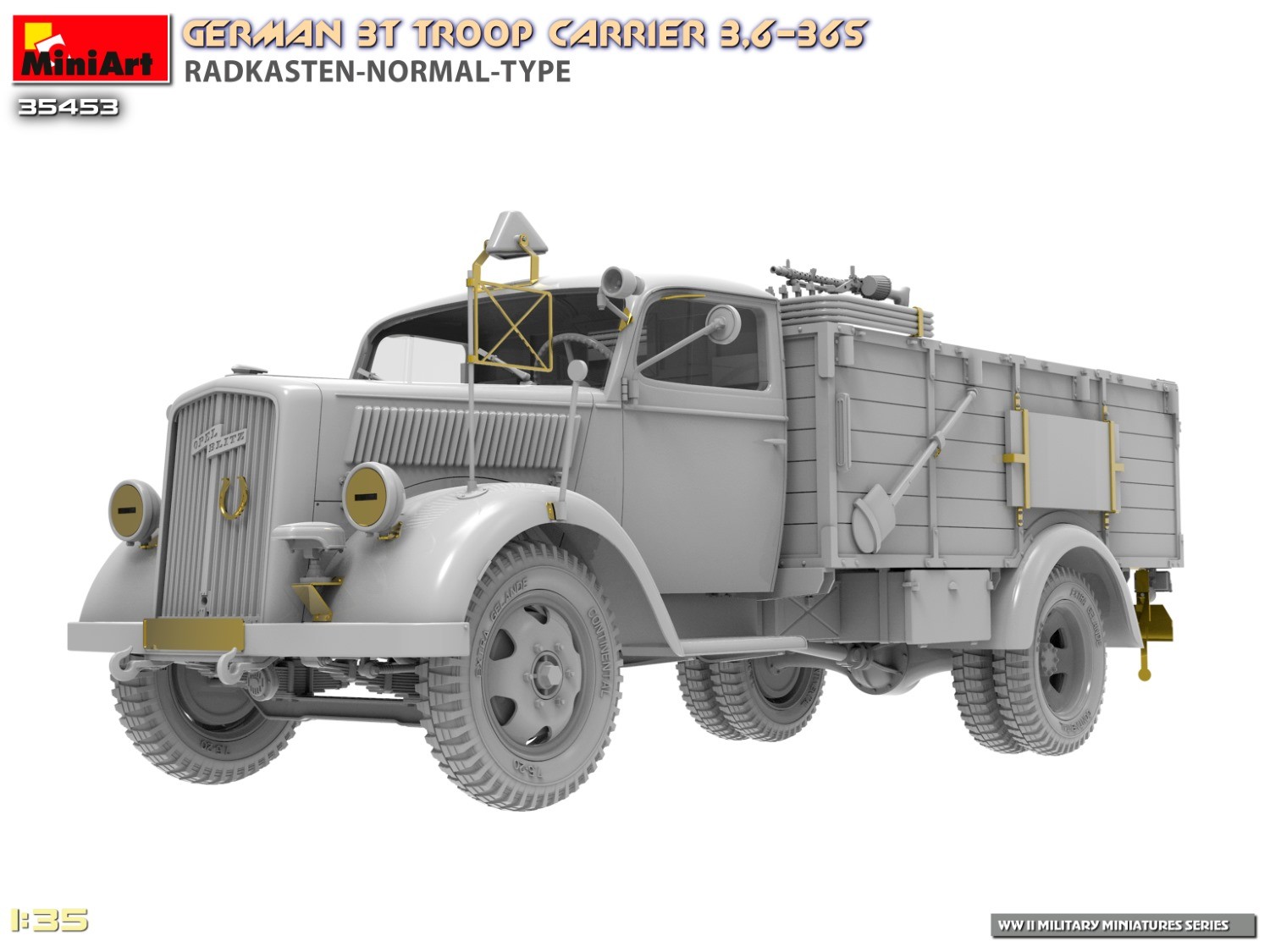 MiniArt 35453 1:35 Alman 3t. Personel Taşıyıcı Kamyon Maketi