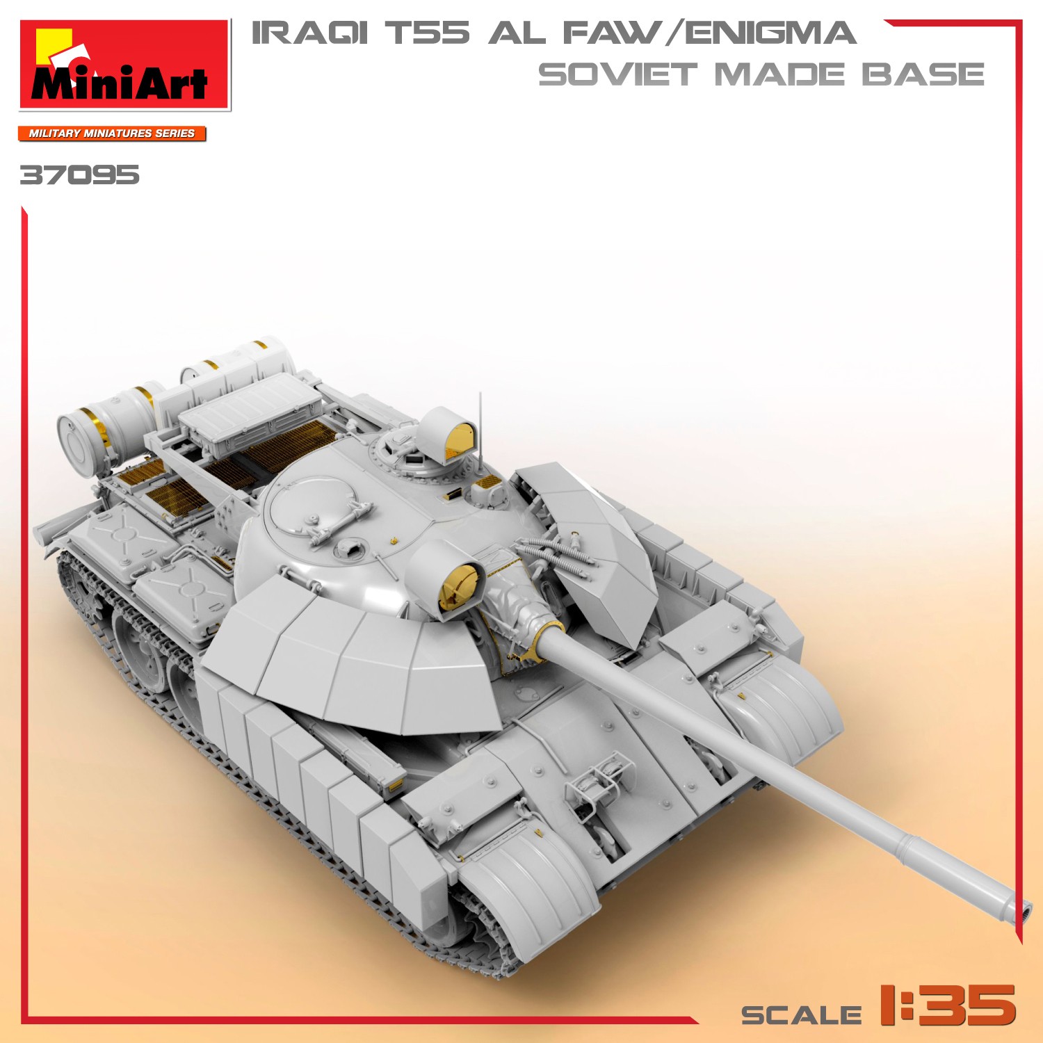 MiniArt 37095 1:35 1:35 Iraklı T-55 Al Faw/Enigma. Sovyet Yapımı Kaide
