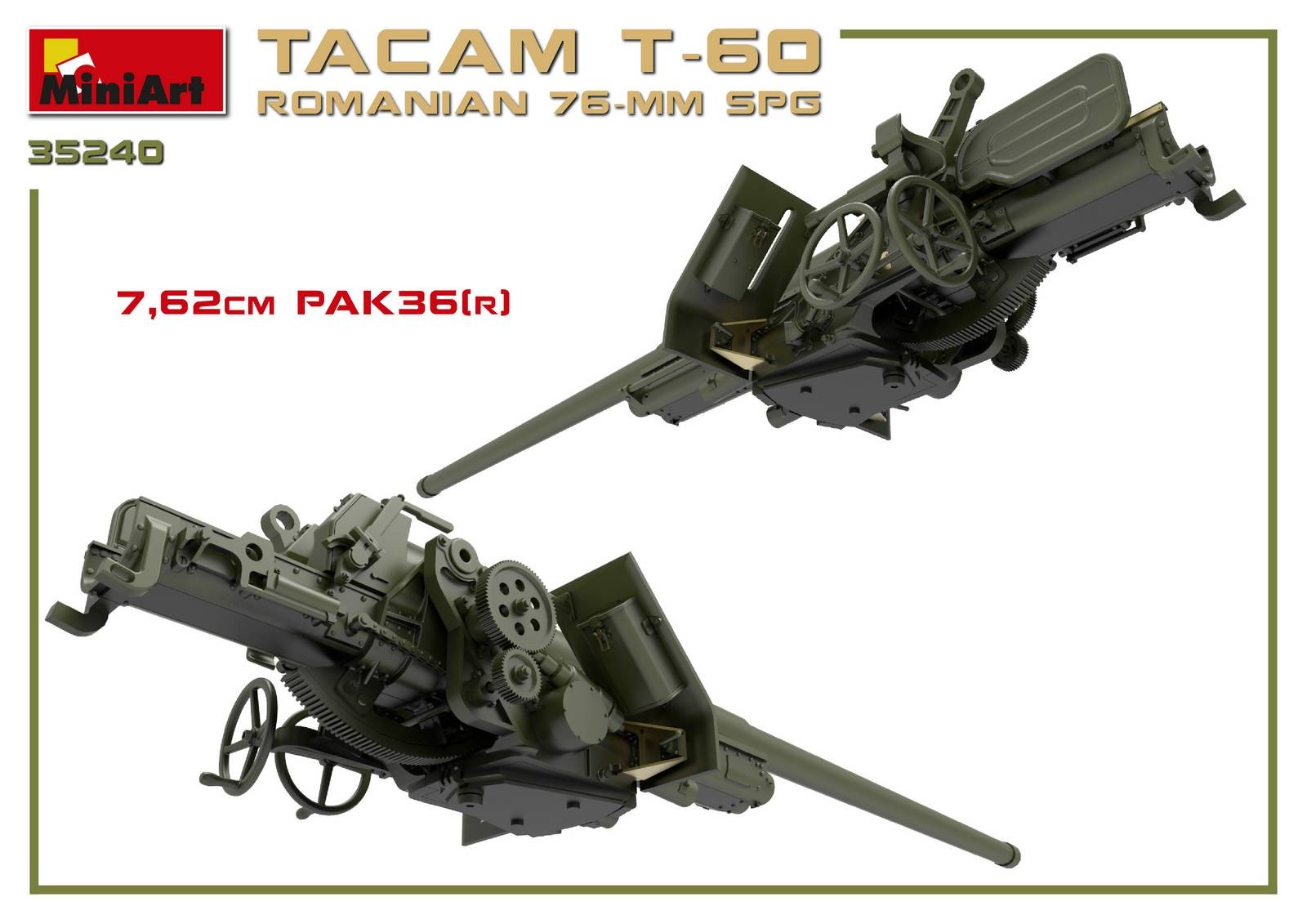 MiniArt 35240 1:35 Romanya 76 mm SPG Tacam T-60 Interior Kit