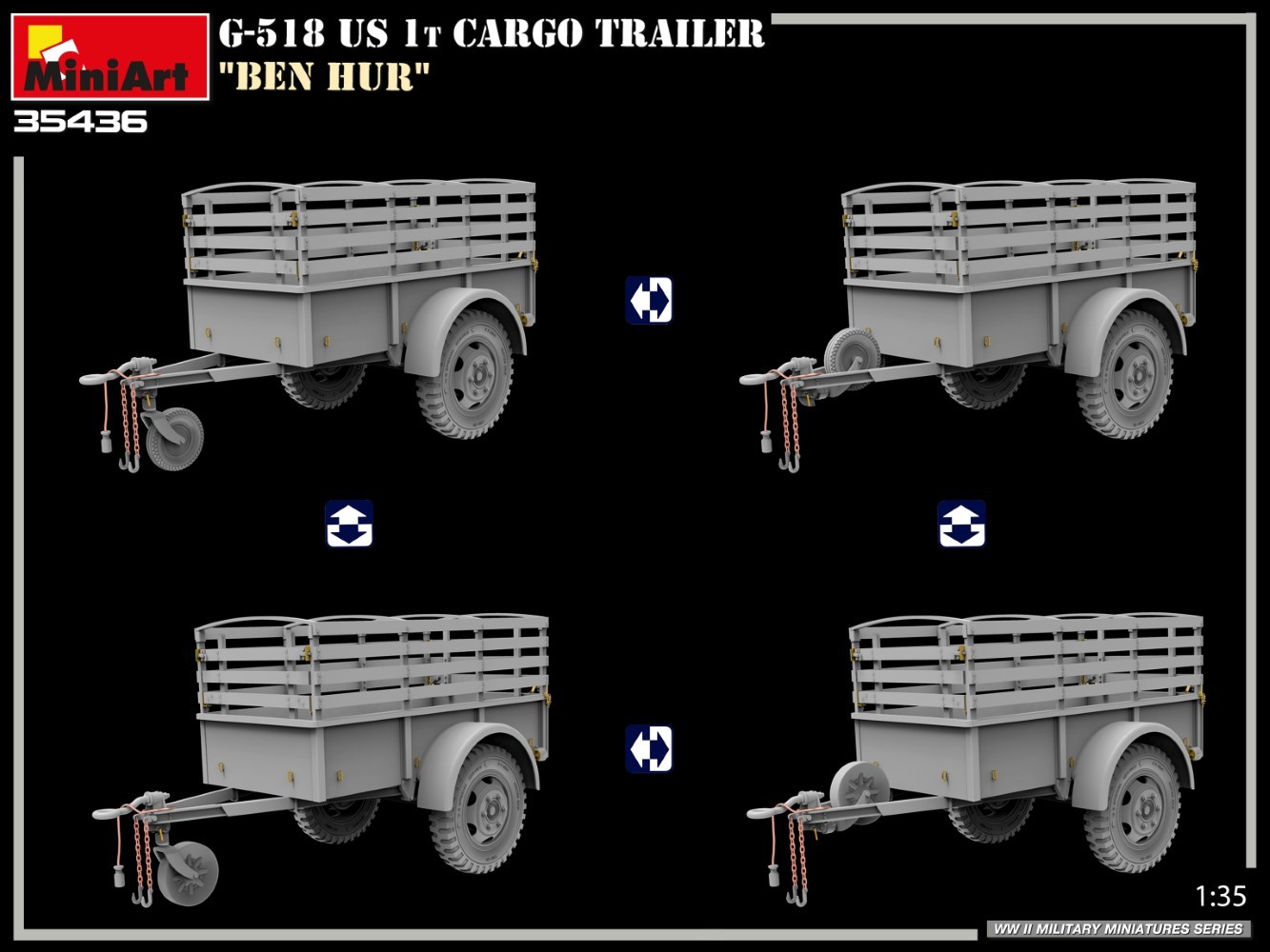 MiniArt 35436 1:35 1:35 G-518 ABD 1t. Kargo Kasası “Ben Hur”