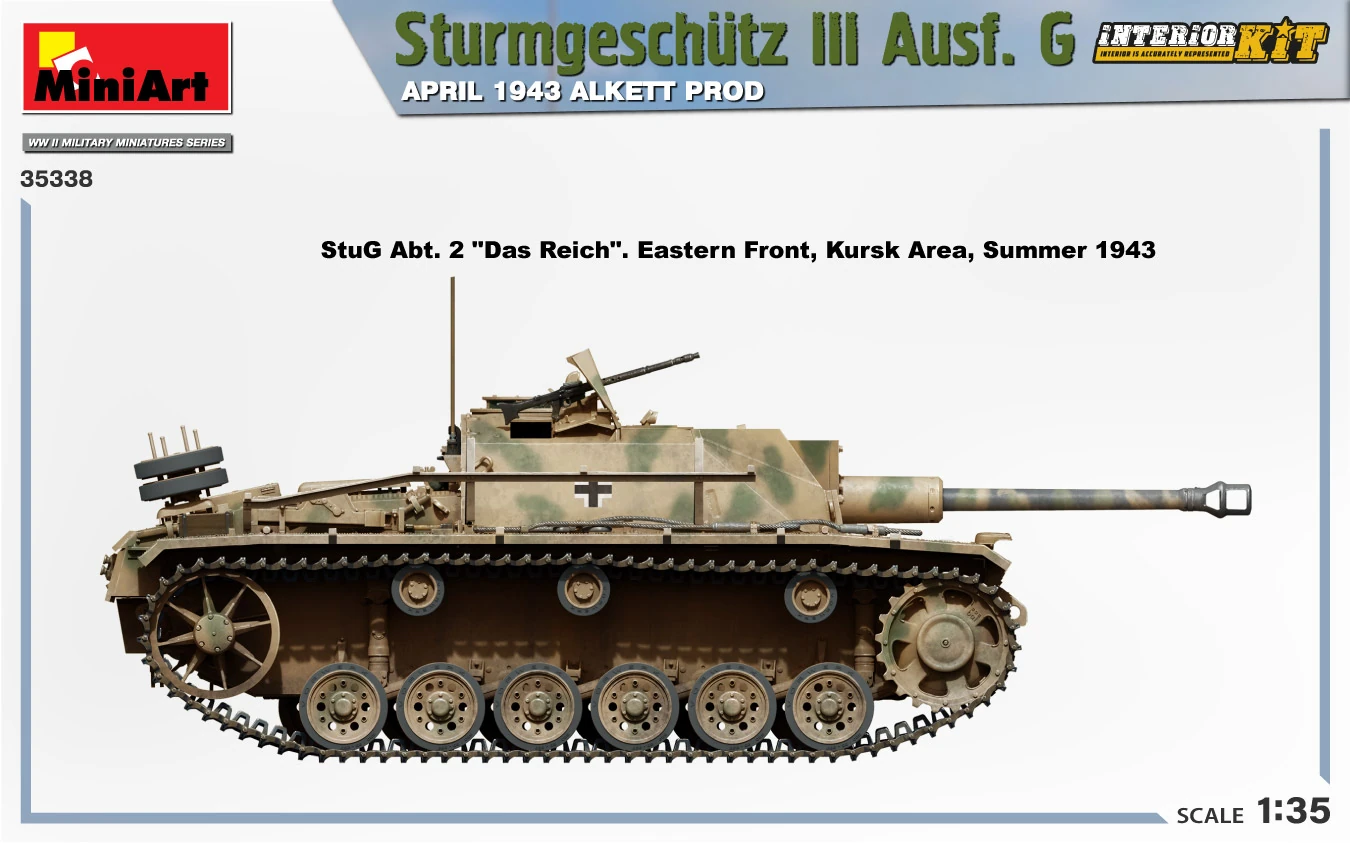 MiniArt 35338 1:35 Sturmgeschutz III Ausf. G April 1943 Alkett Prod. Interior Kit