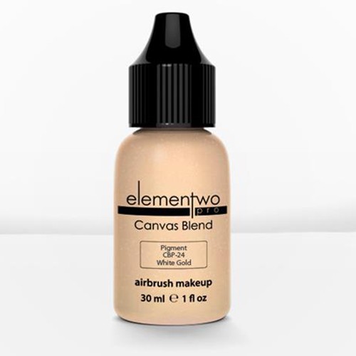 Elementwo Pro Canvas Blend Airbrush Makeup CBP-24 White Gold Parlak Pigment 30ml.