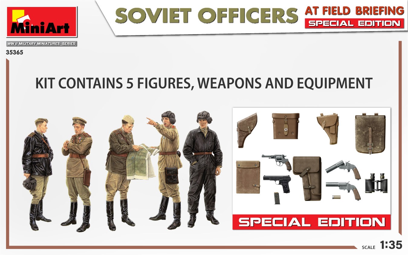 MiniArt 35365 1:35 Saha Briefigindeki Sovyet Görevliler. Özel Üretim