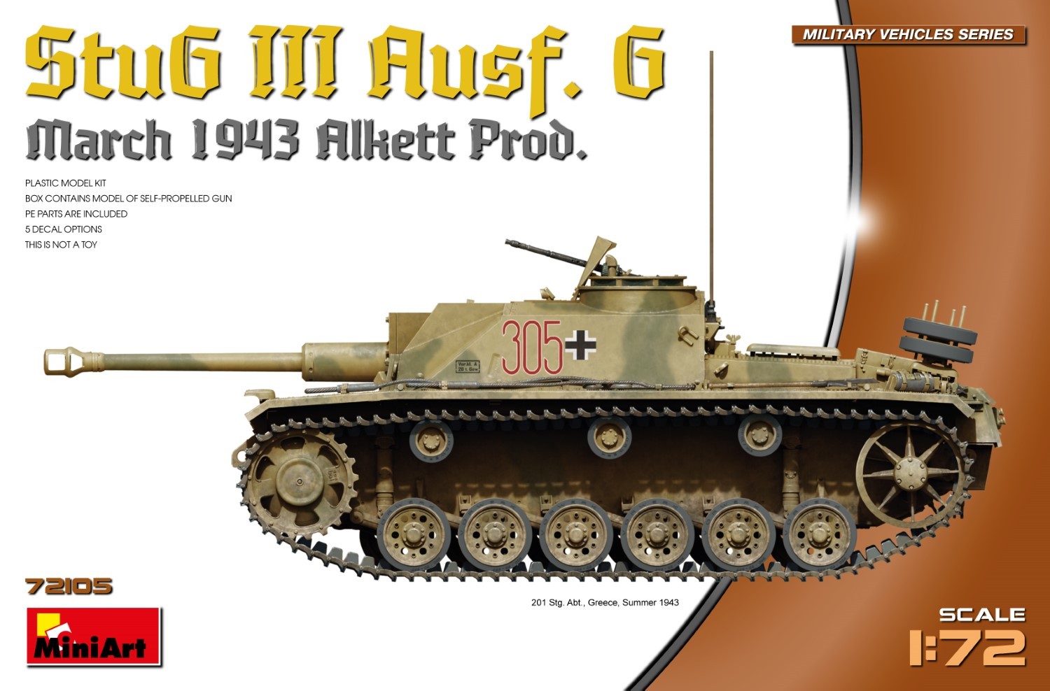 MiniArt 72105 1:72 1:72 StuG III Ausf. G Mart 1943 Üretimi