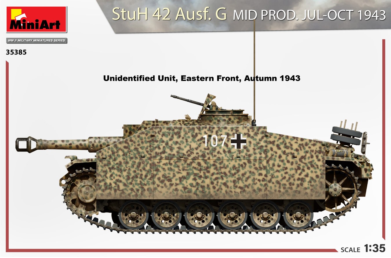 MiniArt 35385 1:35 1:35 StuH 42 Ausf. G Ara Üretim (Tem-Ekim 1943)