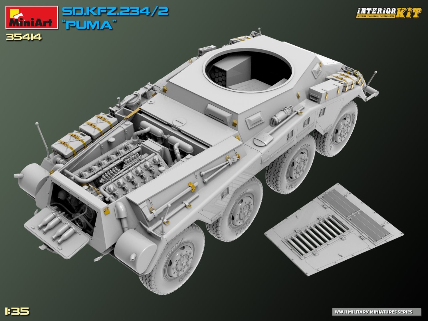 MiniArt 35414 1:35 Sd. Kfz. 234/2 Puma. Interior Kit