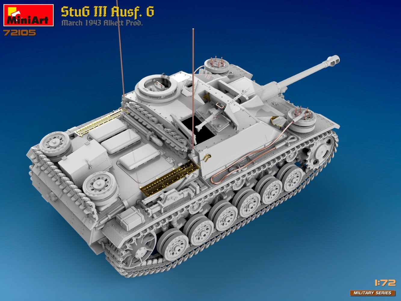 MiniArt 72105 1:72 1:72 StuG III Ausf. G Mart 1943 Üretimi