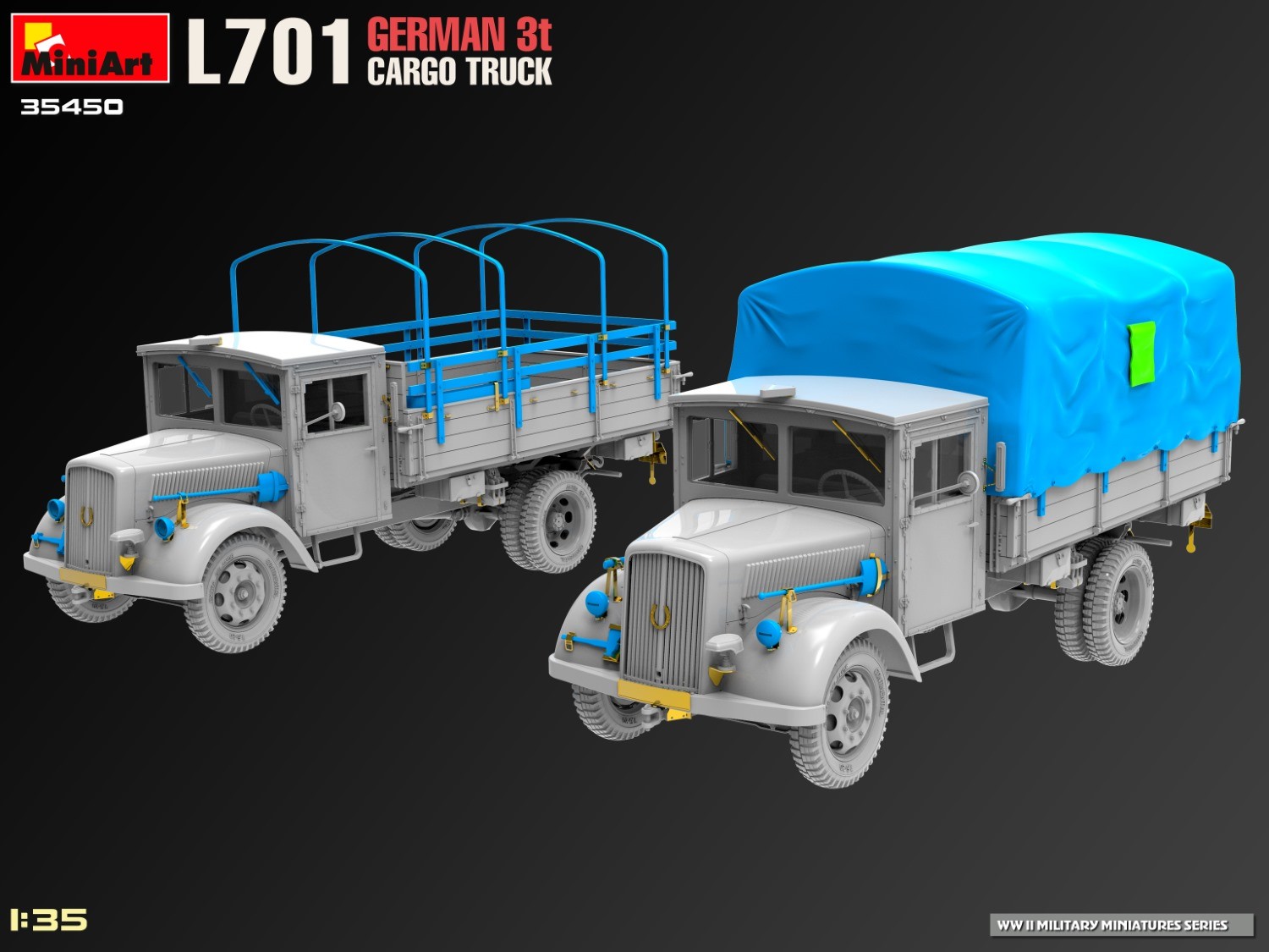 MiniArt 35450 1:35 L701 Alman 3t. Kasalı Kamyon