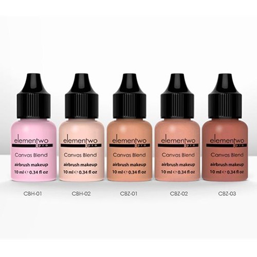 Elementwo Pro Canvas Blend Airbrush Makeup Highlighter & Kontür Kiti 5x10ml.
