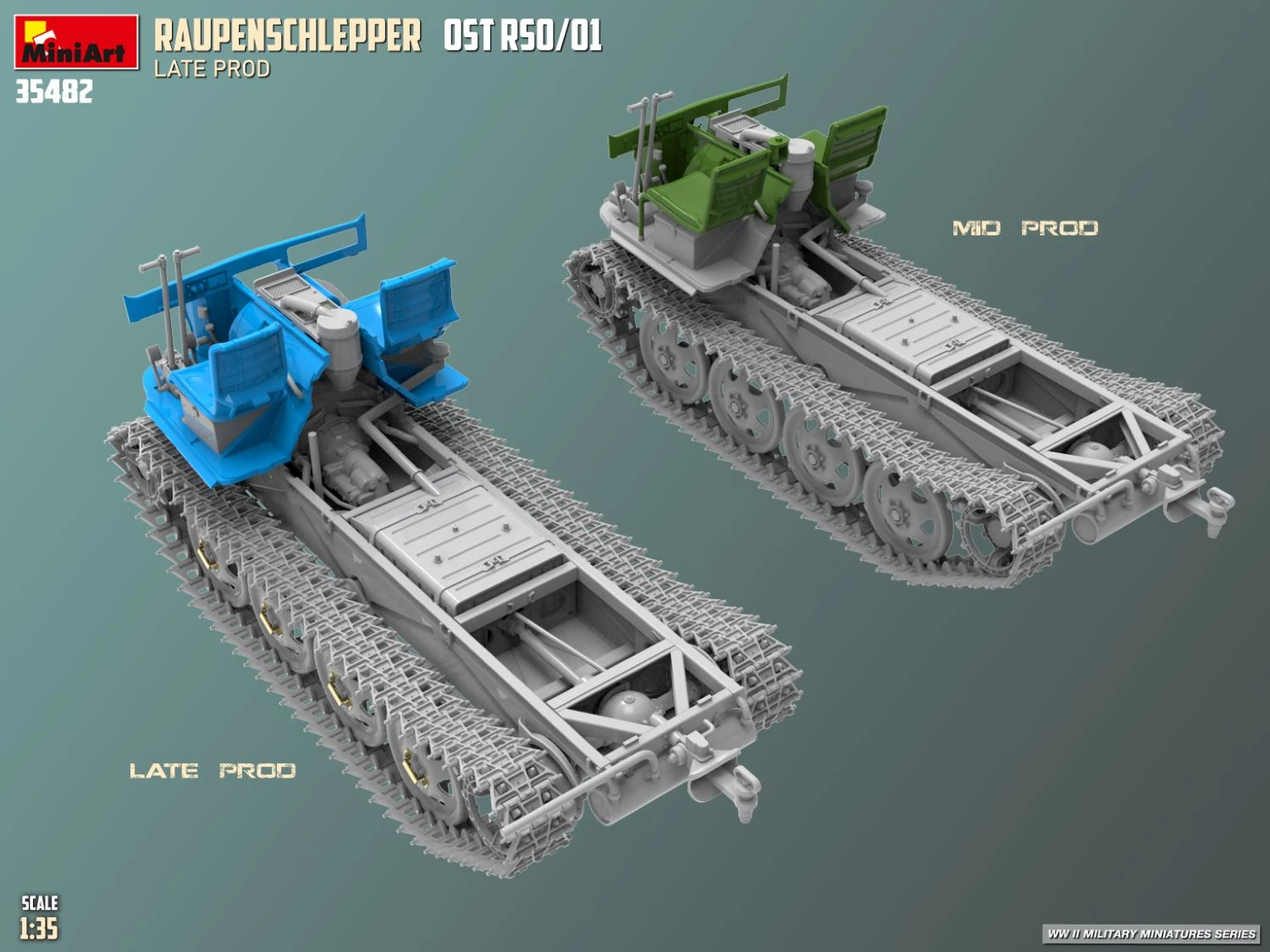 MiniArt 35482 1:35 Raupenschlepper Ost RSO/01 Maketi. Late Prod.