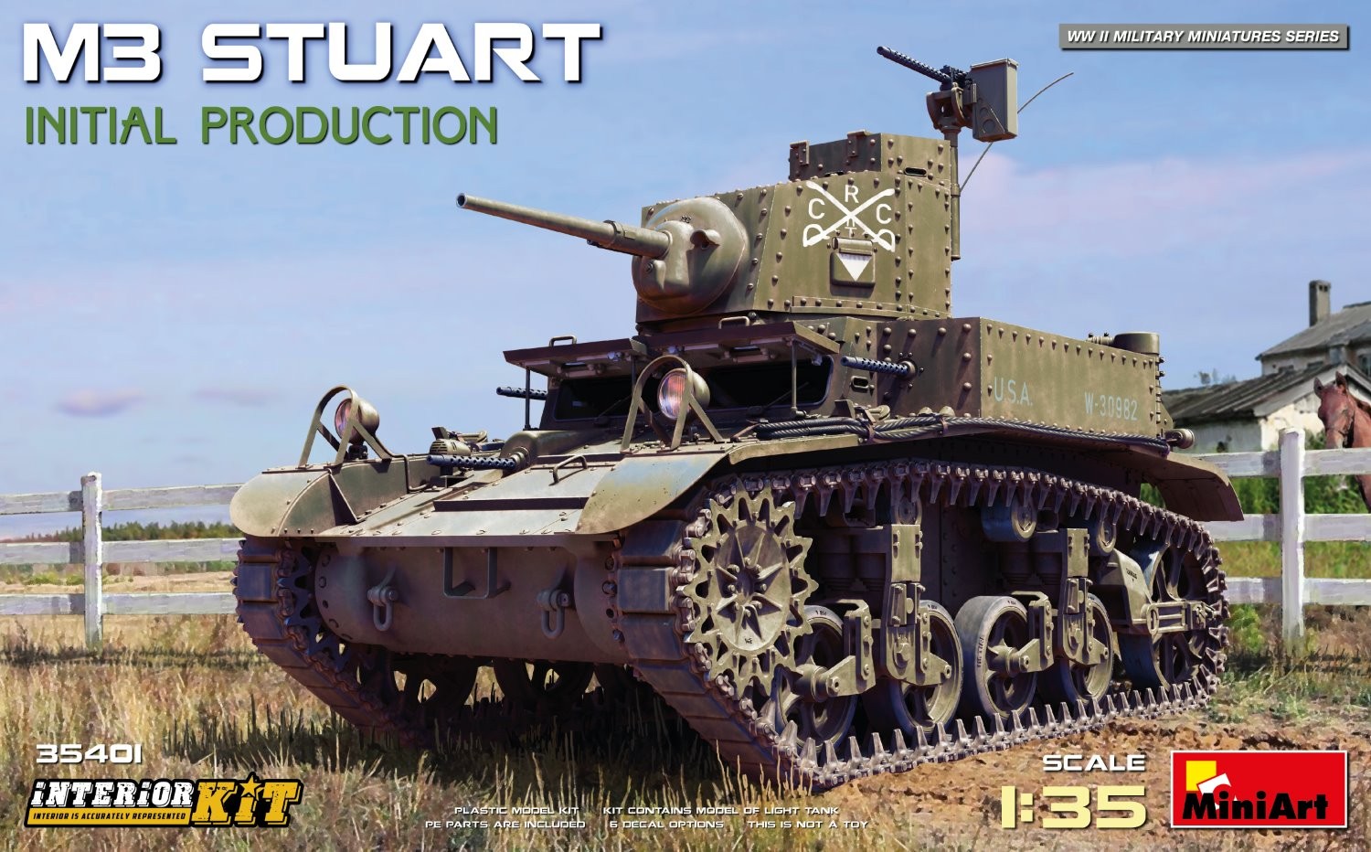 MiniArt 35401 1:35 1:35 M3 Stuart İlk Üretim Interior Kit