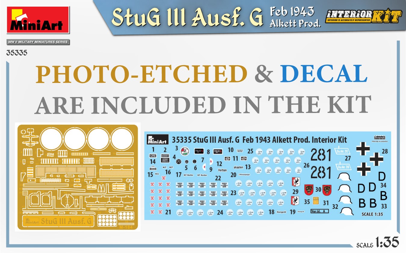 MiniArt 35335 1:35 StuG III Ausf. G Feb 1943 Alkett Prod. Interior Kit.