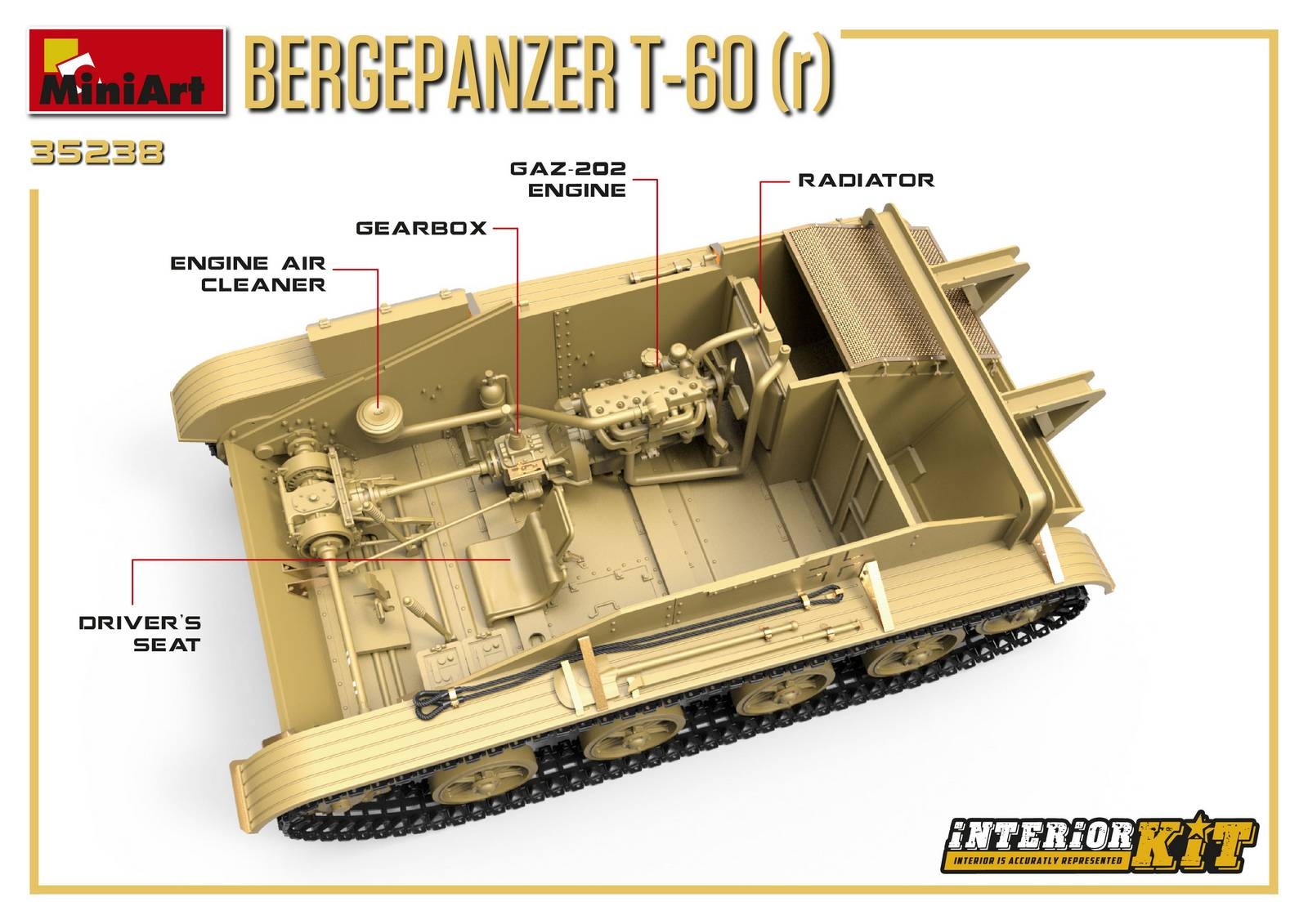 MiniArt 35238 1:35 Bergepanzer T-60 (r) Interior Kit