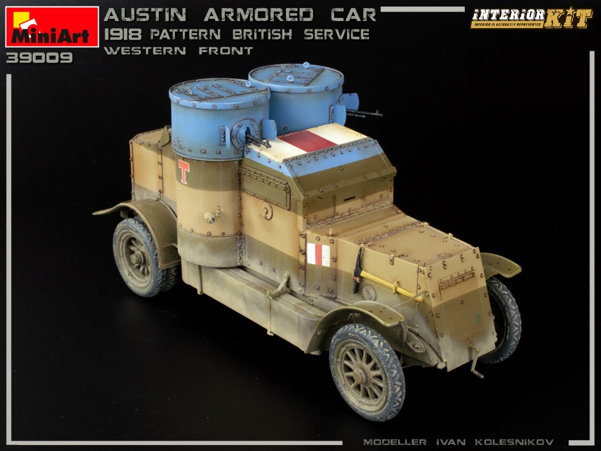 MiniArt 39009 1:35 Austin Zırhlı Araç 1918 Model. İngiliz servisi-Batı-Interior Kit