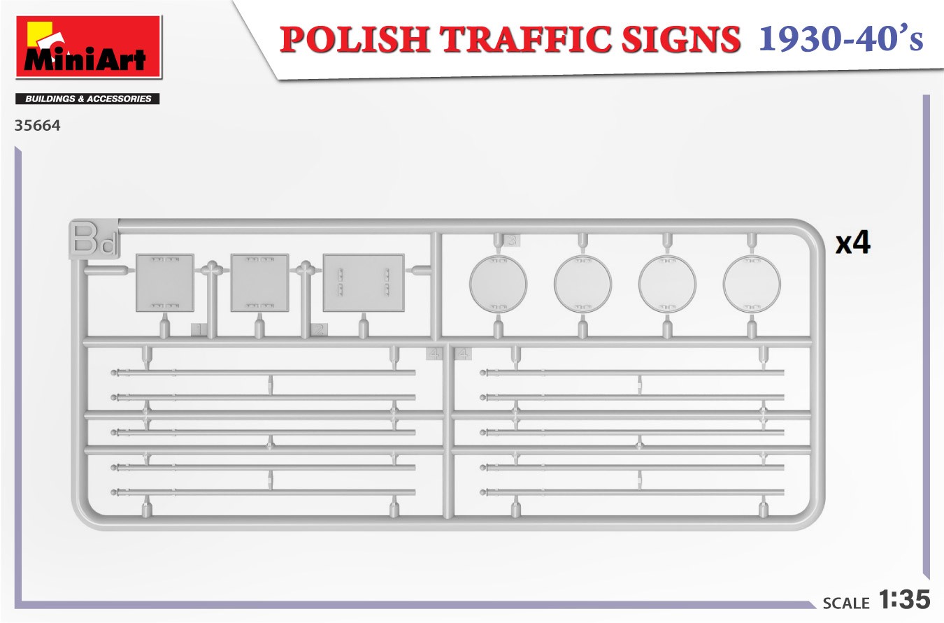 MiniArt 35664 1:35 Polonya Trafik İşaretleri