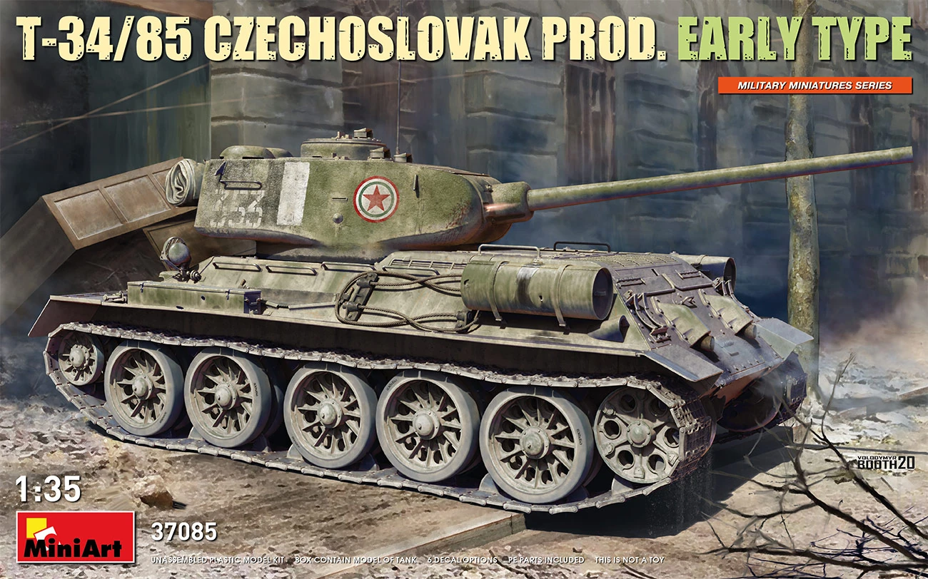 MiniArt 37085 1:35 T-34/85 Çekoslovakya Üretimi/İlk Model