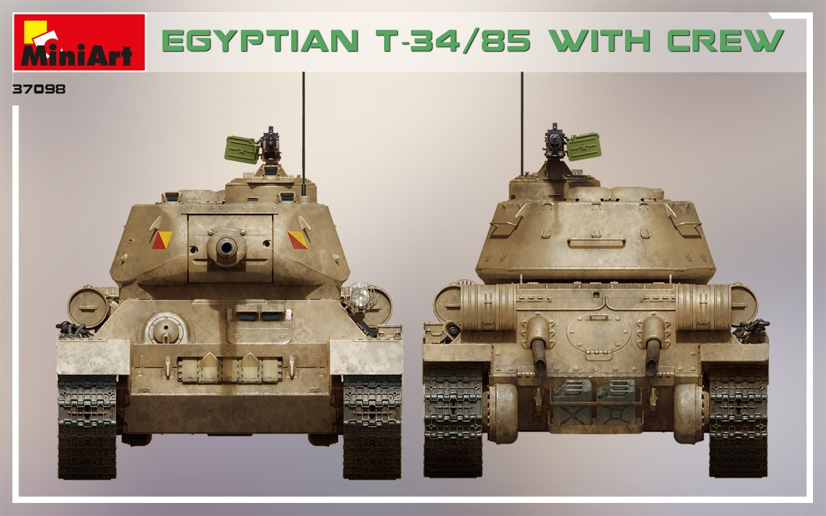 MiniArt 37098 1:35 T-34/85 Mısır - Mürettebatı ile birlikte