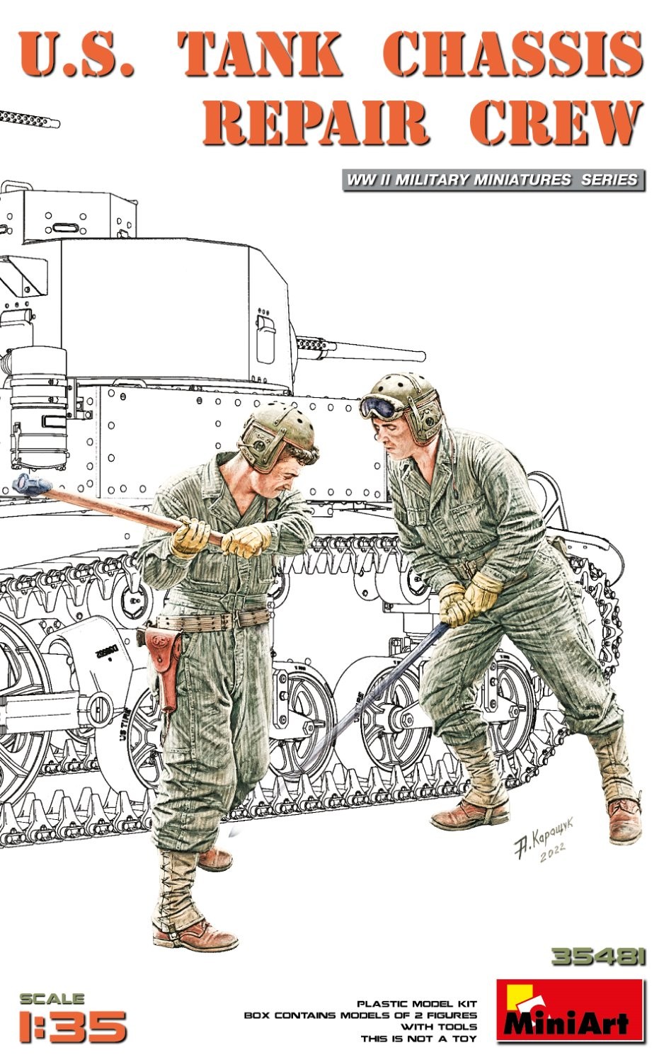 MiniArt 35481 1:35 ABD Tank Şasi Onarım Ekibi Maketi
