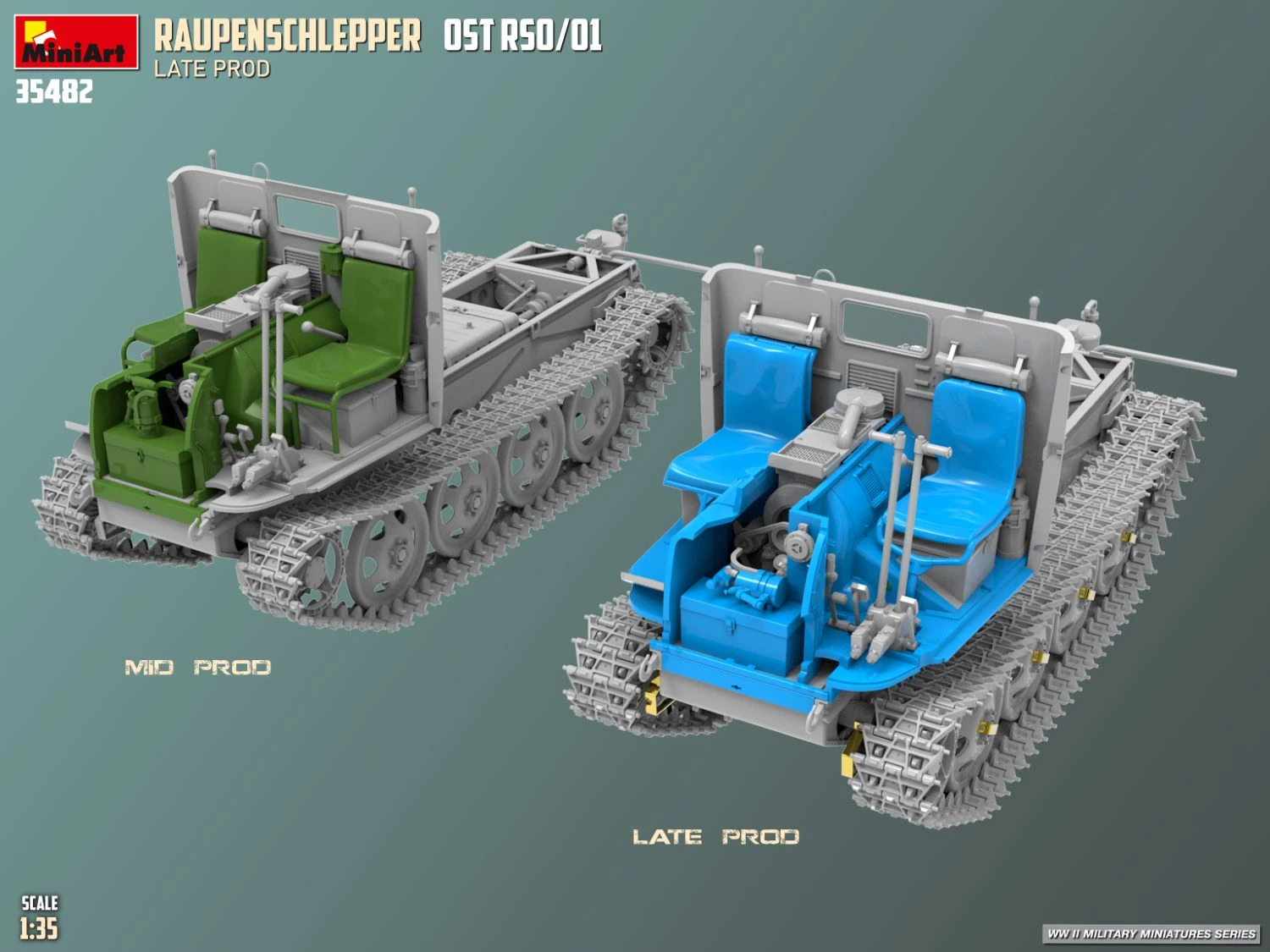 MiniArt 35482 1:35 Raupenschlepper Ost RSO/01 Maketi. Late Prod.