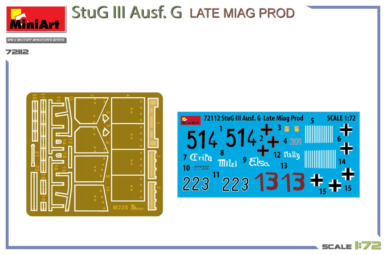 MiniArt 72112 1:72 StuG III Ausf. G Son Miag Üretimi Tank Maketi