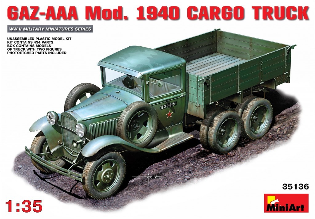MiniArt 35136 1:35 GAZ-AAА. Mod. 1940. Kasalı Kamyon