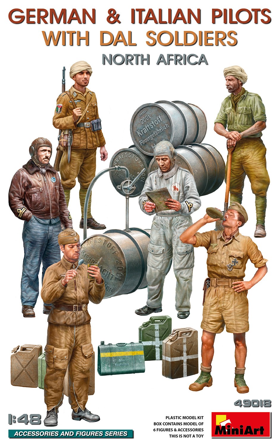 MiniArt 49018 1:48 Alman ve İtalyan Pilotlar ve DAL Askerleri. Kuzey Afrika