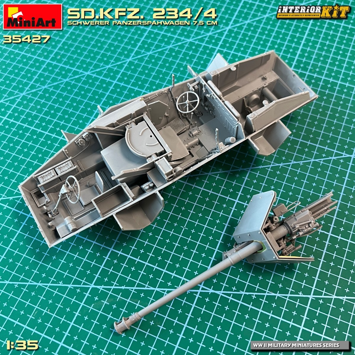 MiniArt 35427 1:35 Sd. Kfz. 234/4 Schwere Panzerspahwagen 7,5 cm. Interior Kit