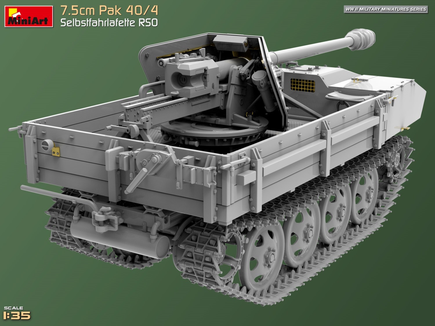 MiniArt 35483 1:35 Pak 40/4. Selbstfahrlafette RSO Maketi