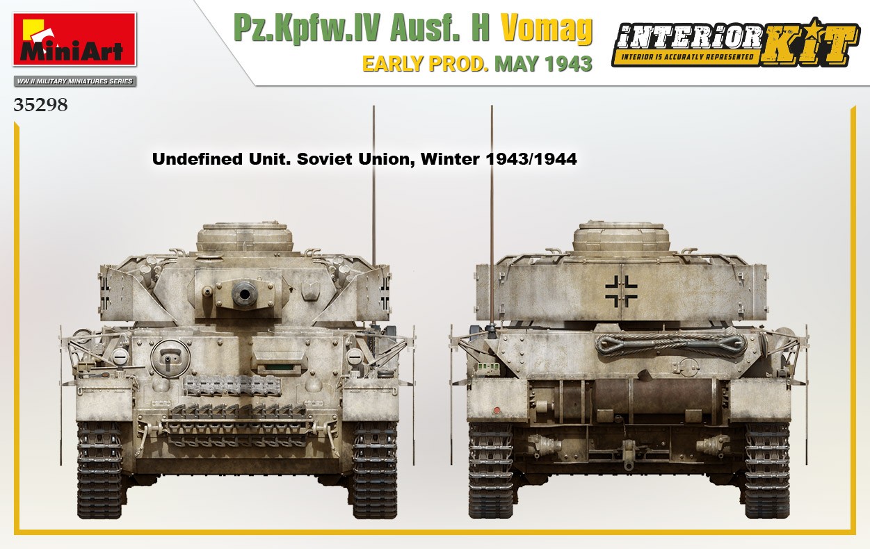 MiniArt 35298 1:35 Pz. Kpfw. IV Ausf. H Vomag İlk Üretim Mayıs 1943 Interior Kit
