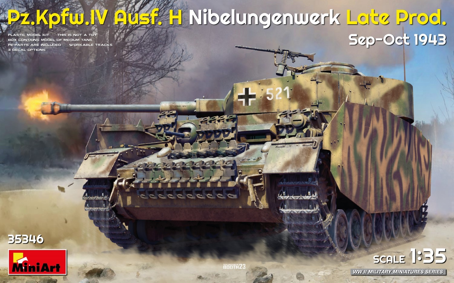 MiniArt 35346 1:35 Pz.Kpfw.IV Ausf. H Nibelungenwerk Late Prod. (Sep-Oct 1943)