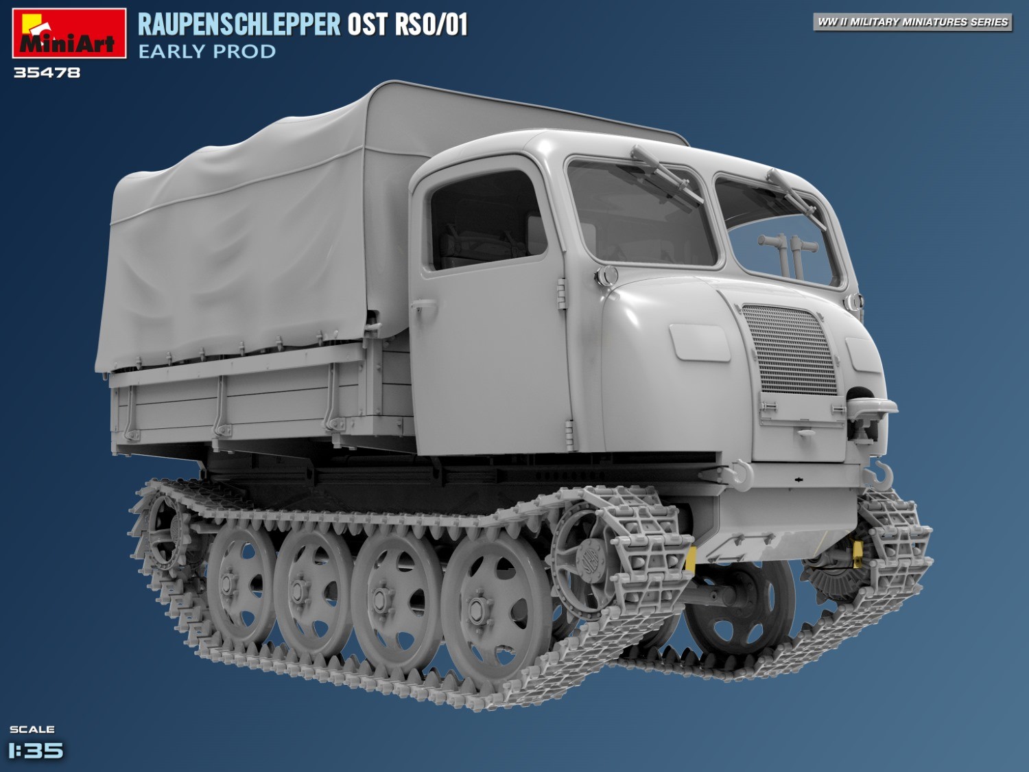 MiniArt 35478 1:35 Raupenschlepper Ost RSO/01. Erken Üretim
