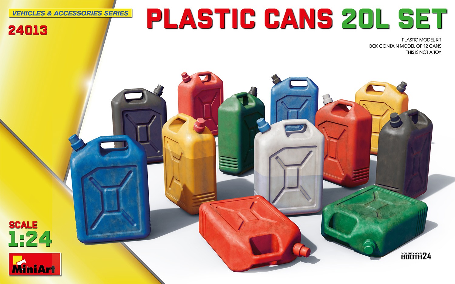 MiniArt 24013 1:24 Plastik Bidonlar 20L Set