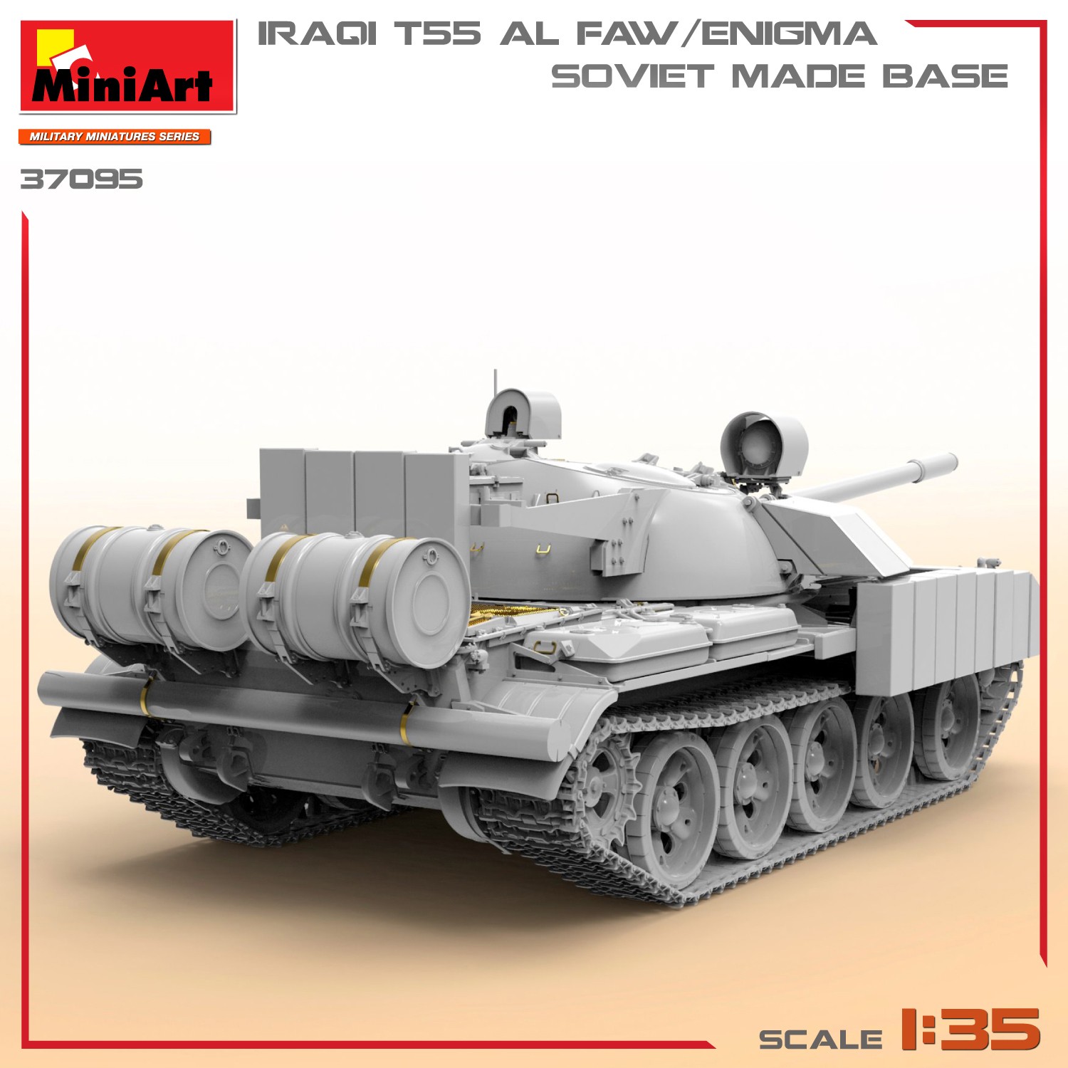 MiniArt 37095 1:35 1:35 Iraklı T-55 Al Faw/Enigma. Sovyet Yapımı Kaide