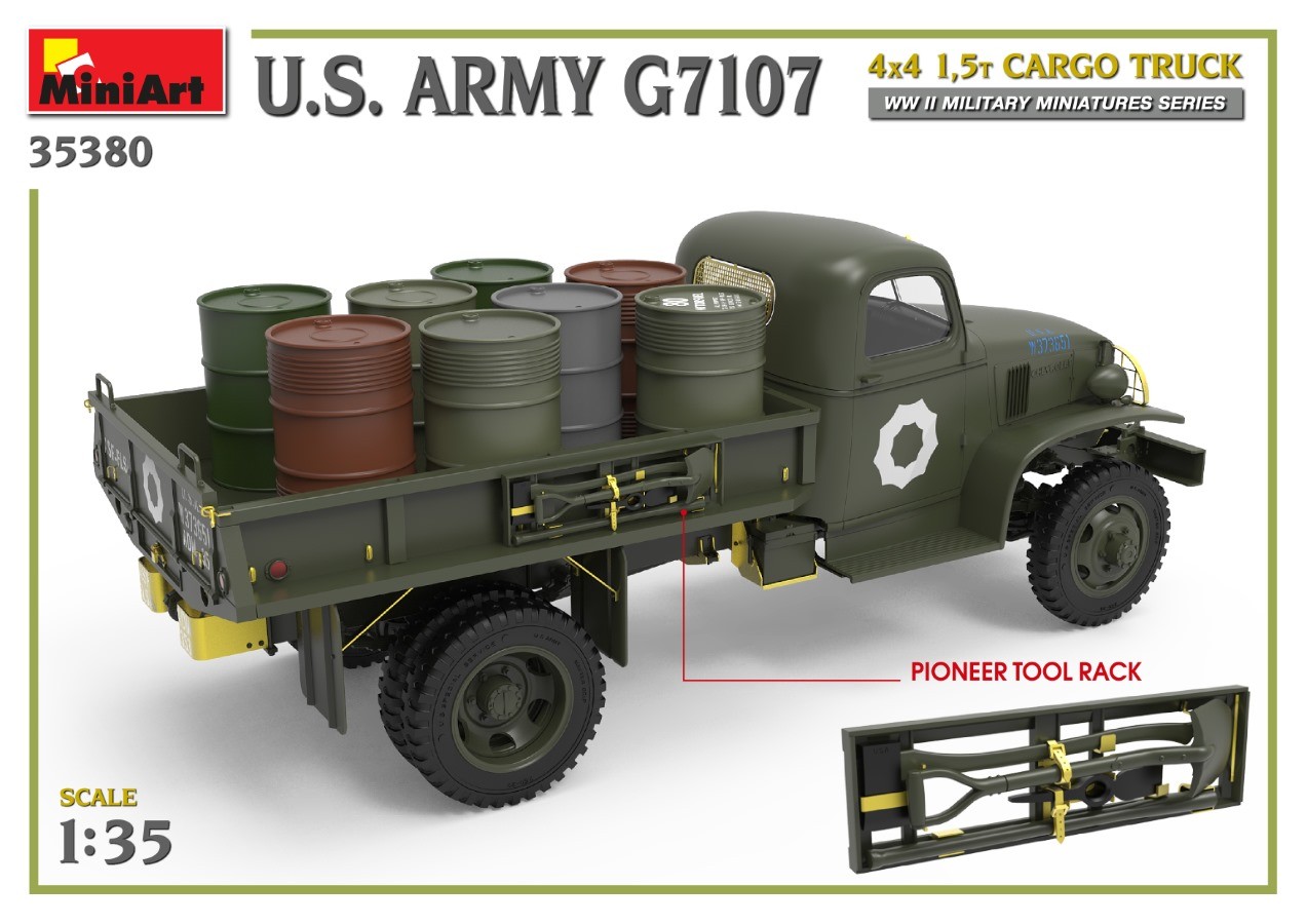 MiniArt 35380 1:35 ABD Ordusu G7107 4X4 1,5t Kargo Kamyonu
