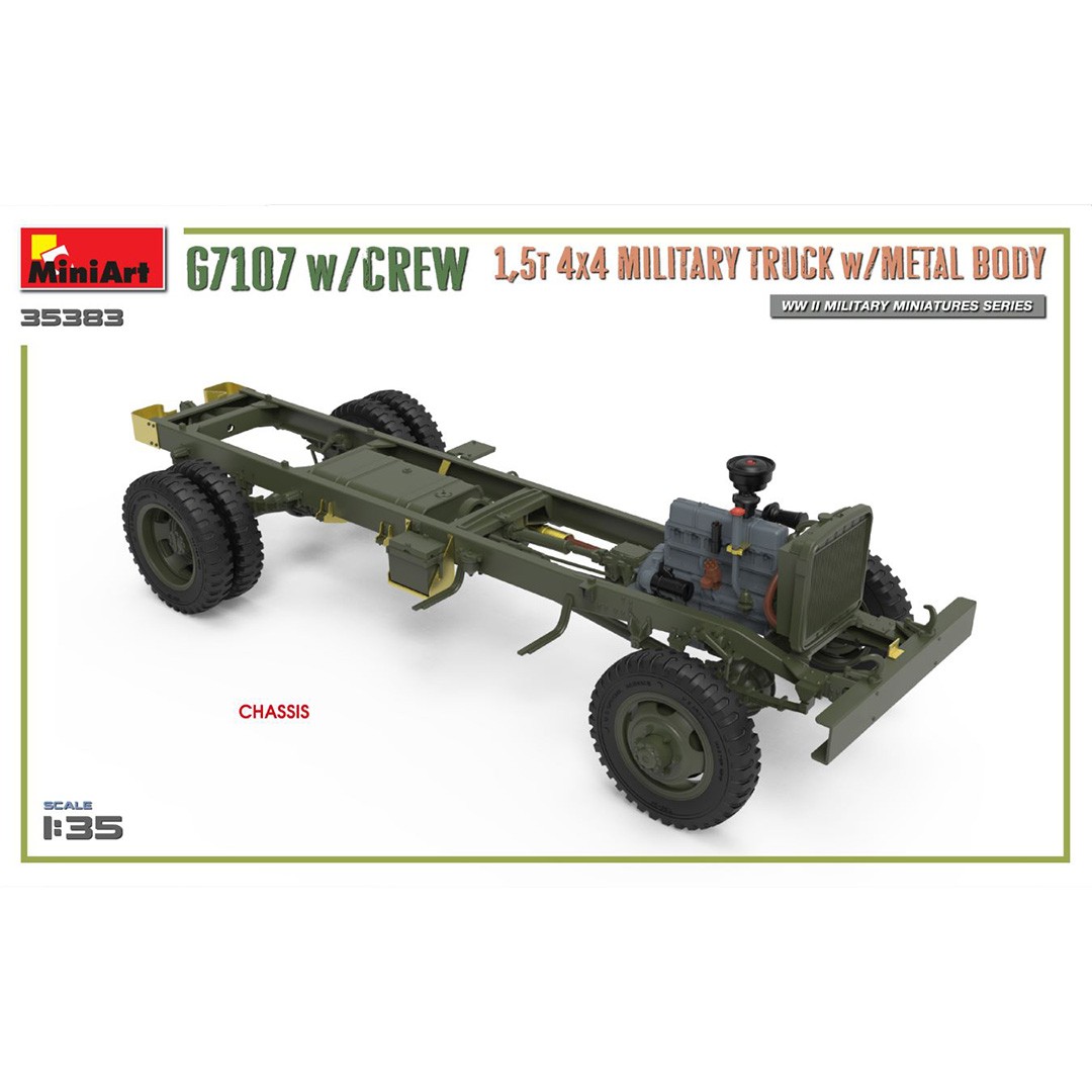 MiniArt 35383 1:35 G7107 1,5t 4x4 Metal Kamyon Mürettebat ile birlikte