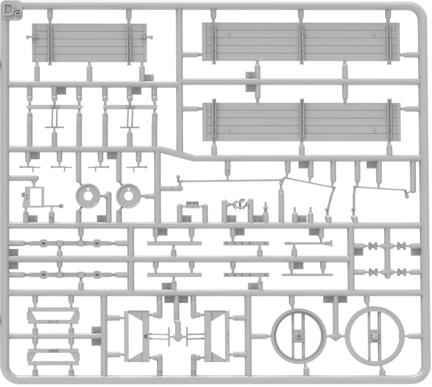 MiniArt 53008 1:35 Alman Traktör Fla-MG 151/20 Drillingslafette Auf. Sd. Anh. Ost Maketi
