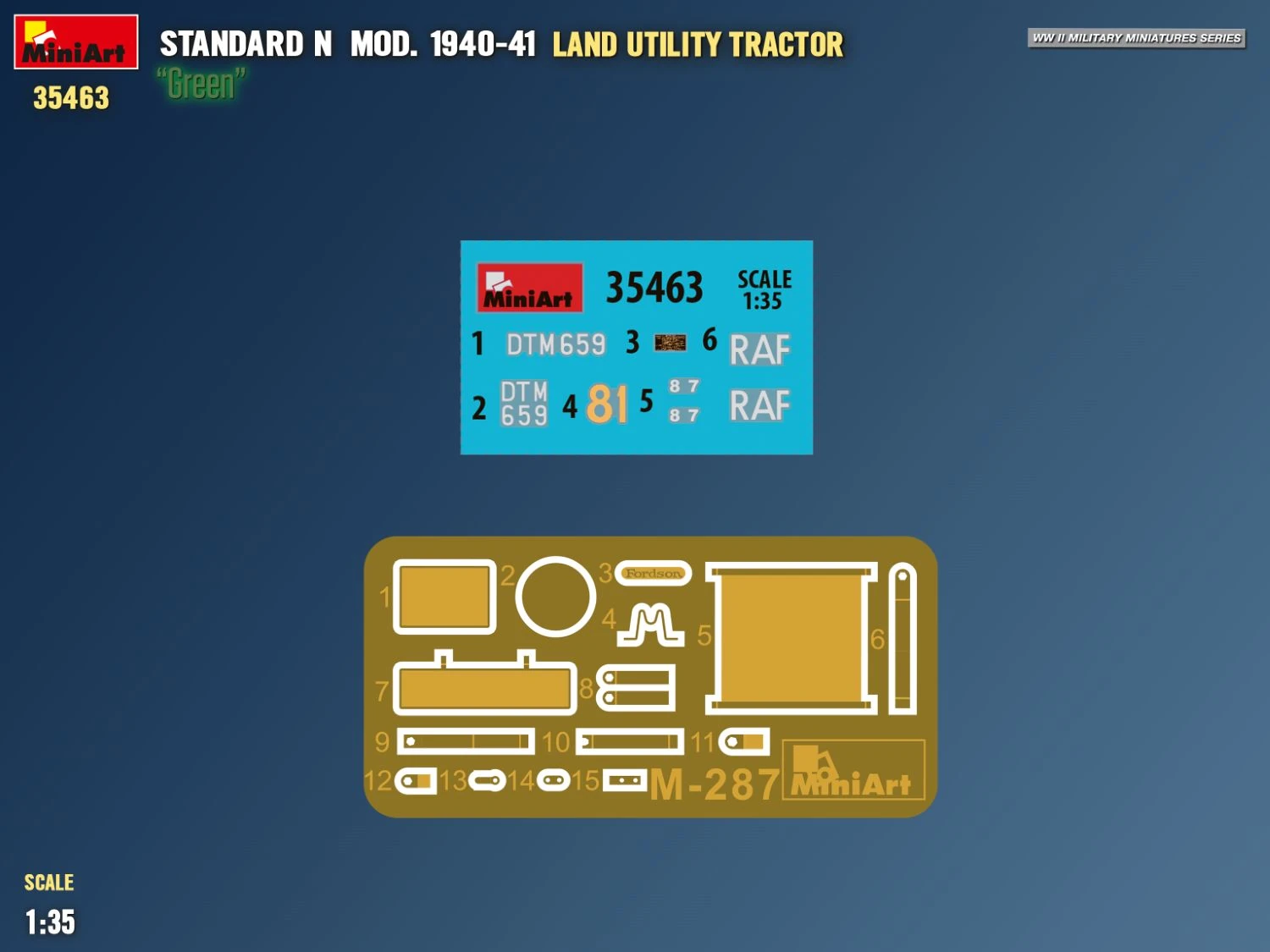 MiniArt 35463 1:35 Arazi Traktörü Standart N “Yeşil” Mod. 1940-41